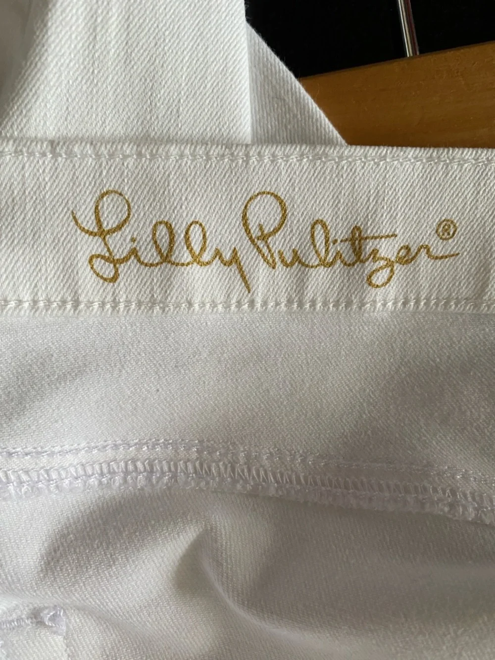 Lilly Pulitzer White Cropped Jeans with Lace Fringe Hem Size 14 - Picture 9 of 17